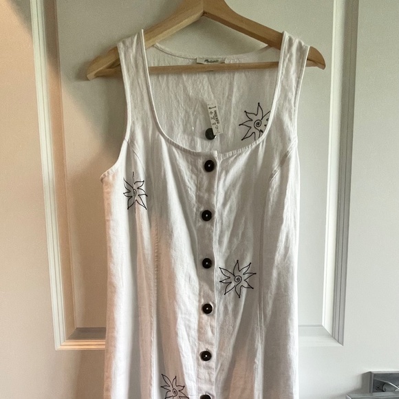 NWT Madewell Button-Front Midi Dress - Picture 4 of 8